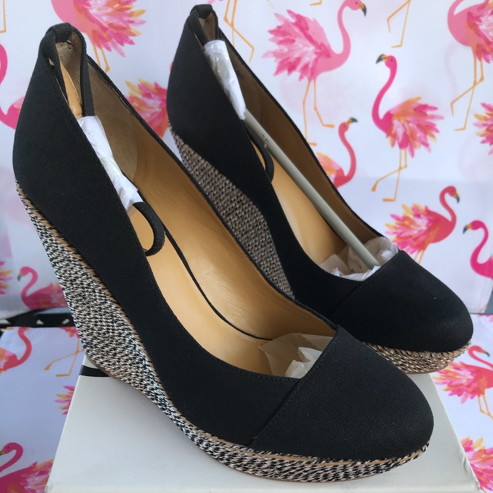NINE WEST wedges with ankle straps SHIPS TODAY!